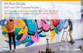 HR Run Simple: SAP runs SAP SuccessFactors