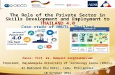 The role of the private sector in Skills Development and Employment to Thailand 4.0