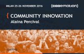 Keynote: Community Innovation Alaina Percival - Codemotion Milan 2016