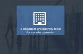 5 essential productivity tools to run your sales organization