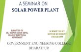 Solar plant ppt by ritesh kumawat