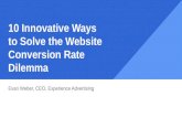 10 Ways to Solve the Website Conversion Rate Dilemma
