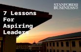 7 Lessons for Aspiring Leaders