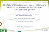 The Use of Development History in Software Refactoring Using a Multi-Objective Evolutionary Algorithm