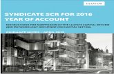 SYNDICATE SCR FOR 2016 YEAR OF ACCOUNT