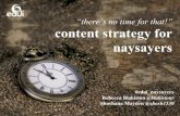 Content Strategy for Naysayers