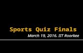 Roorkee Sports Quiz Finals
