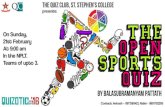 Open Sports Quiz at Quizotic '16, St. Stephens College, Prelims with Answers