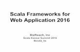 Scala Frameworks for Web Application 2016