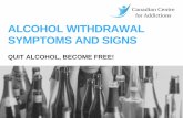 What are alcohol withdrawal symptoms & what can you do about it?