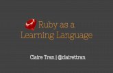 LRUG - Ruby As A Learning Language
