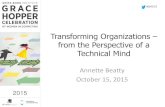 Transforming Organizations – from the Perspective of a Technical Mind #GHC15