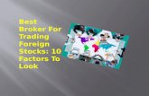Best Broker For Trading Foreign Stocks: 10 Factors To Look | GetUpWise