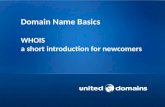 Domain Name Basics - WHOIS