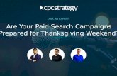 ASK AN EXPERT: Are Your Paid Search Campaigns Prepared for Thanksgiving Weekend?
