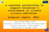 a regional partnership to support Extension’s involvement in climate science education progress report, 2016