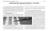 Generator maintenance testing kempner and kerszenbaum