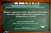 1.3 Thailand´s agricultural sector and Agri Coops Overview