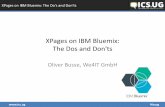 XPages on IBM Bluemix: The Do's and Dont's - ICS.UG 2016