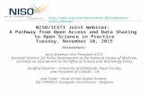 November 10, 2015 NISO/ICSTI Joint Webinar: A Pathway from Open Access and Data Sharing to Open Science in Practice