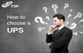 How to choose a ups
