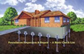Foundation Inspection & Repair – A Basic Check List