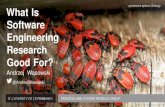 What is Software Engineering Research Good For?