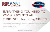 Everything You Need to Know About IRAP Funding