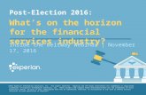 Post-Election 2016: What's on the horizon for the financial services industry?