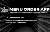 Menu Order App – Restaurant food ordering system | Restaurant Online Ordering System | Restaurant Order System | Online Food Ordering System