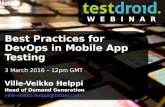 Best Practices for DevOps in Mobile App Testing