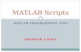 Introduction to Matlab Scripts