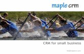 Maple CRM - SaaS based web application.