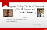 Language testing  the social dimension