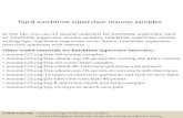 Top 8 lunchtime supervisor resume samples