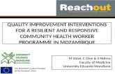 Key findings from REACHOUT work in Mozambique