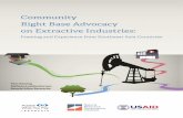 Community Right Base Advocacy on Extractive Industries