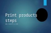 Steps of print products