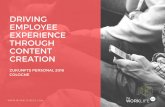 Driving Employee Experience through content creation