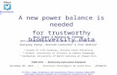 Franz sterner tdwg 2016 new power balance needed for trustworthy biodiversity data