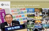 Putting Agenda 2030 into practice - how Sida works