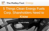 5 Reasons for Clean Energy Fuels Corp. Shareholders to be Bullish