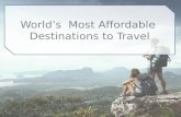World's Most Affordable Destinations to Travel