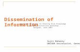 Dissemination Of Information