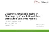 Detecting Actionable Items in Meetings by Convolutional Deep Structured Semantic Models