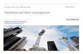 Variations and their Consequences - Olswang Construction Law Masterclass - 5 July 2016