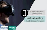 Ludovic Depoortere - Virtual reality meets sensory research