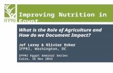 Olivier Ecker & Jef Leroy • 2016 IFPRI Egypt Seminar Series: What is the Role of Agriculture & How do we Document Impact?
