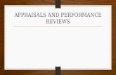 Appraisal and perfomance reviews