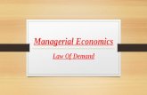 Law of Demand - Managerial Economics